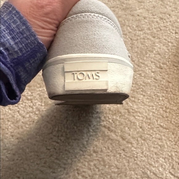 TOMS Slip-On Canvas Shoes in Light Gray - Picture 2 of 5